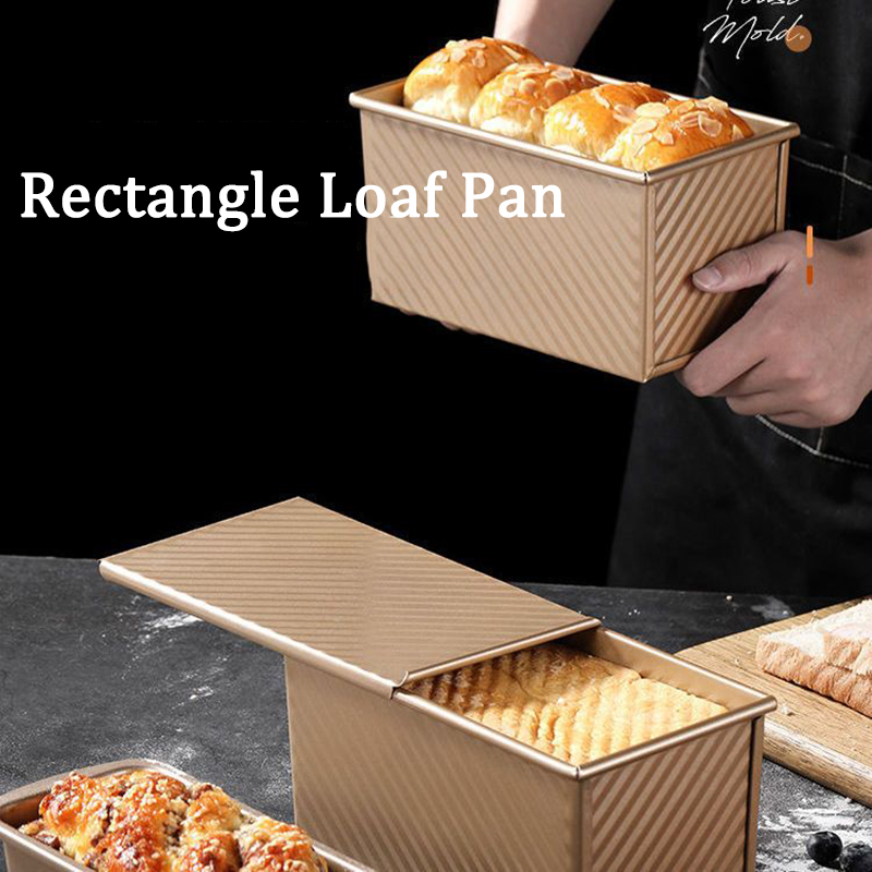 Rectangle Loaf Pan Baking Toas - Tin Container Lid recension och pris