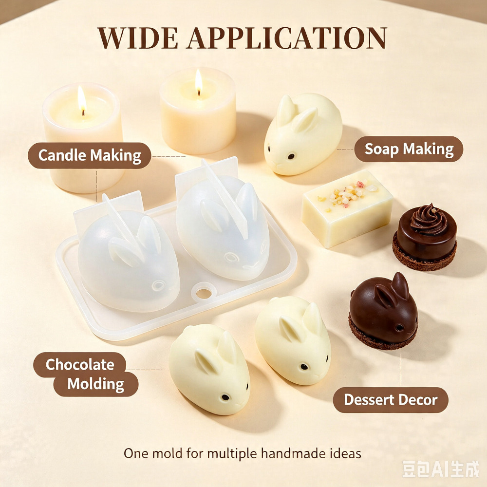 3D Mini Rabbit Silicone Mold F - Candle Making Tutorial recension och pris