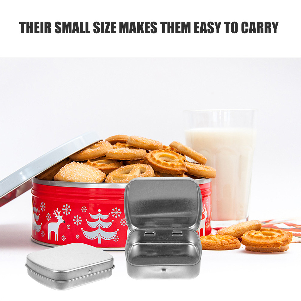 5Pcs Portable Metal Tin Box Co - Tin Container Lid recension och pris