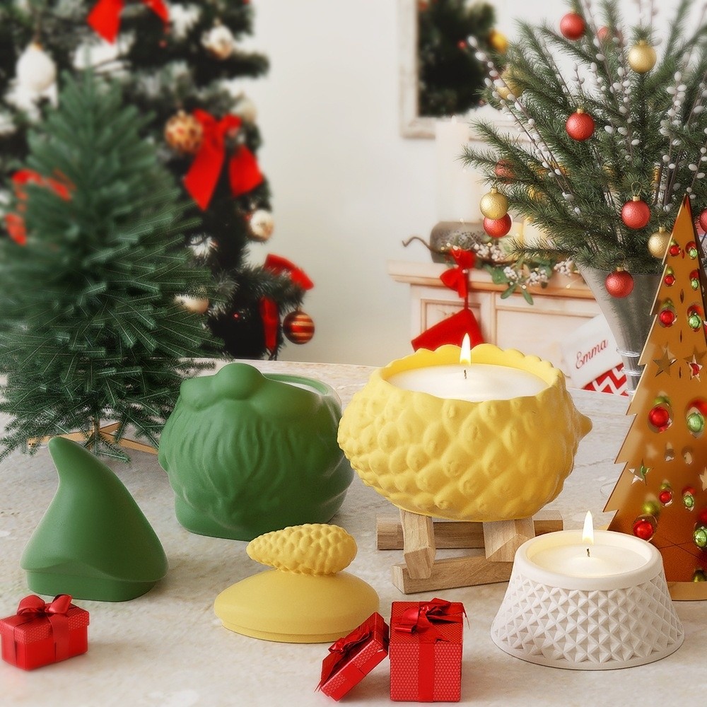 Silicone Santa Claus Storage J - Candle Making Jars With Lids recension och pris