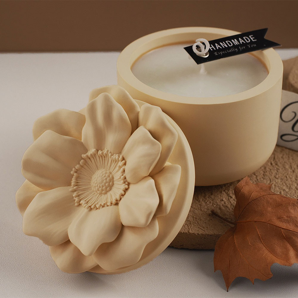 Sunflower Storage Box Silicone - Candle Making Jars With Lids recension och pris