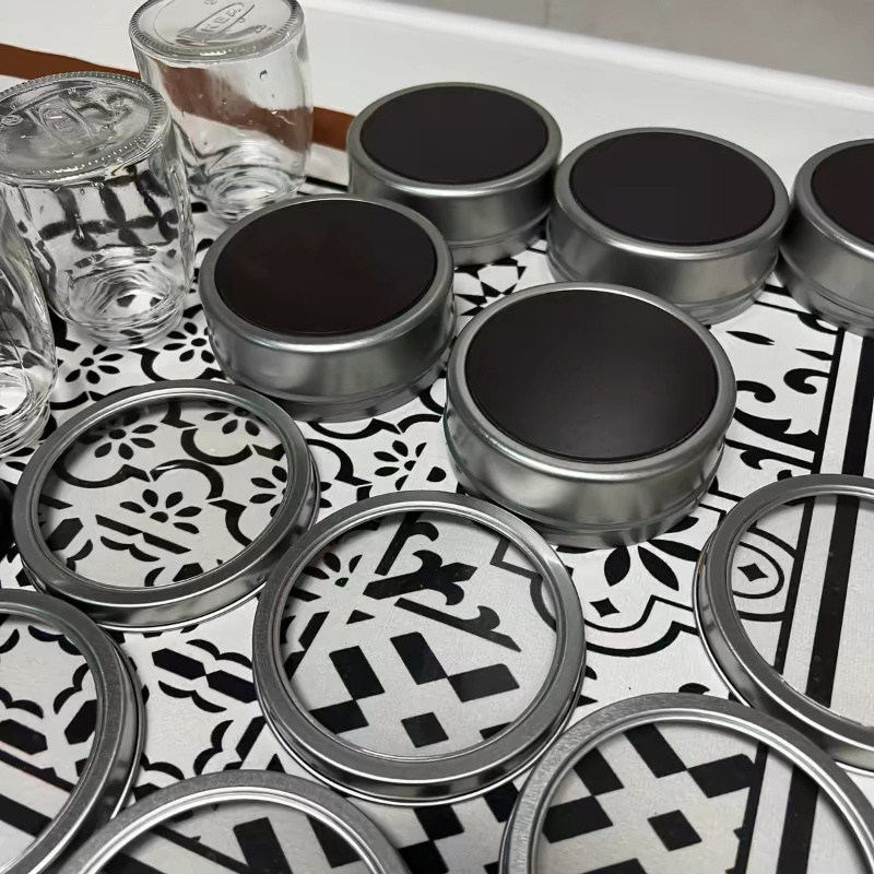 Magnetic Spice Tins with Clear - Tin Container Lid recension och pris