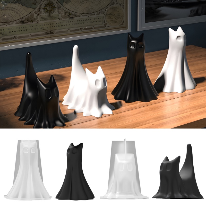 Ghost Cat Halloween Desktop Or - Candle Making Tutorial recension och pris