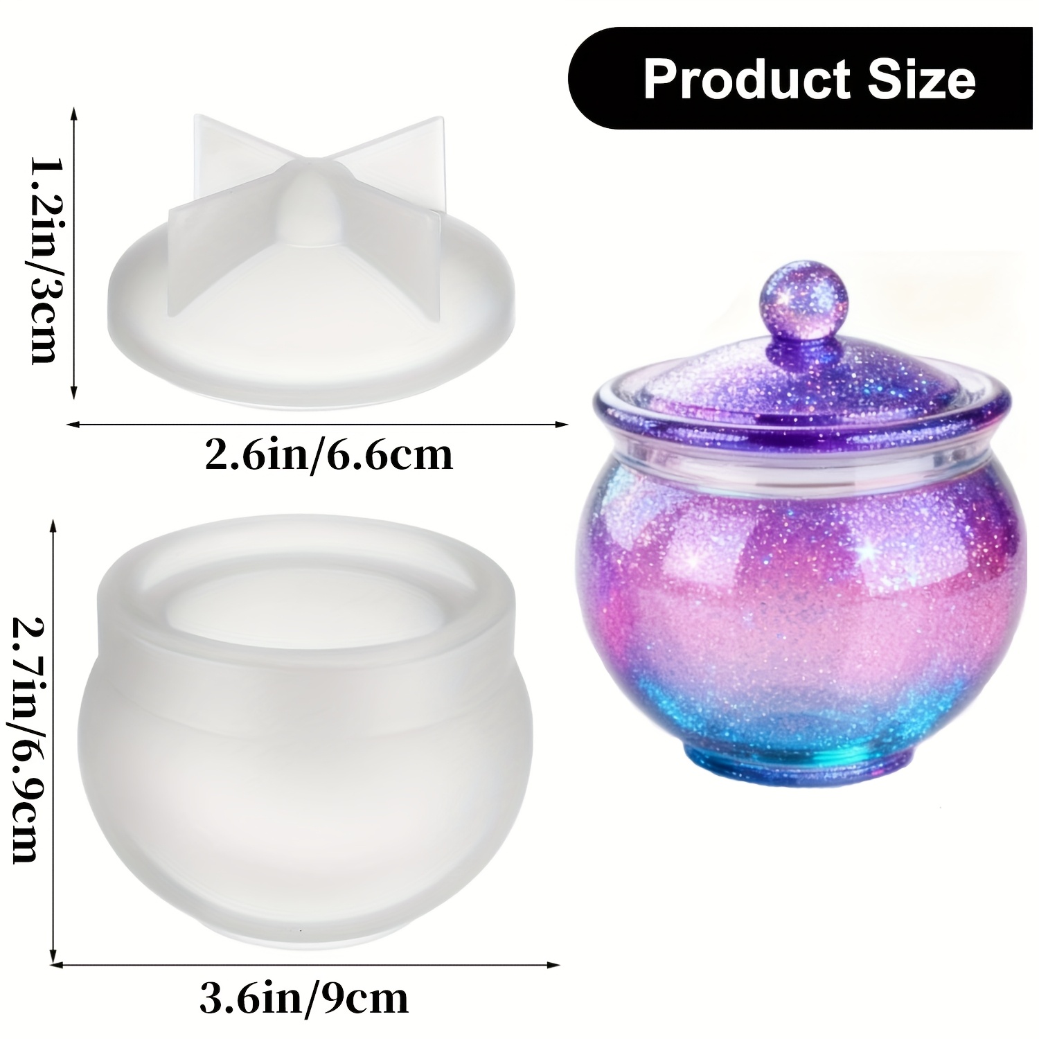 1 set of round resin can molds - Candle Making Jug recension och pris