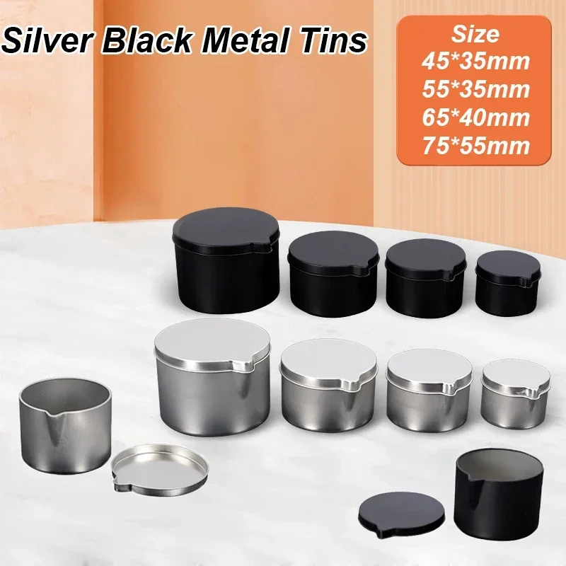 12PCS Silver Black Metal Tins  - Candle Making Jug recension och pris